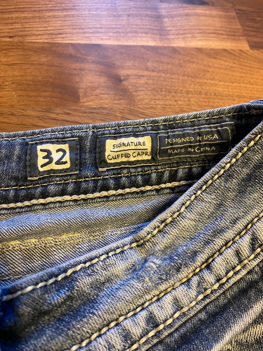 Miss Me Light Blue Faded Crop Jeans with Silver Lace Pockets - Picture 6 of 9